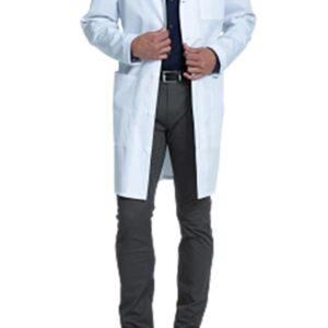 jaleco branco com gola v simples