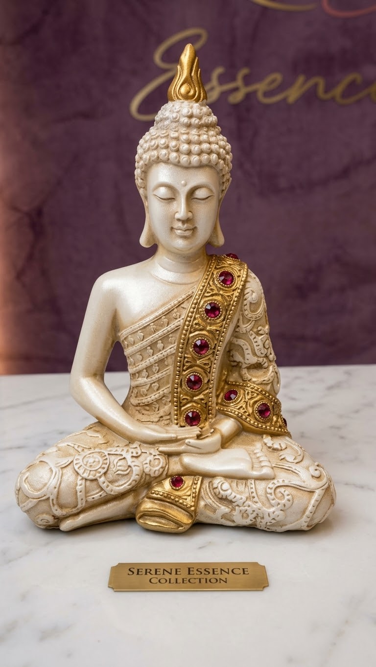 Marca Genérica Fabricante pkateliie Modelo Buda da Prosperidade Decoracao Casa Enfeite Spa Oriental Riquesa Personagem Buda Decoracao Casa Enfeite Tipo de obra Original Tipo de escultura Decorativo Decoracao Casa Enfeite Cor Branco