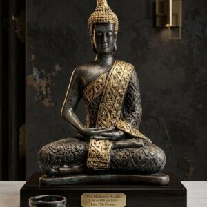A Estátua Buda 35cm Meditando é uma peça decorativa que traz um toque de serenidade e elegância ao seu ambiente. Com uma altura de 35 cm, esta réplica do Buda Sidarta é ideal para quem busca harmonizar o espaço com uma temática zen. Feita em gesso resinado premium e com acabamento em ferro envelhecido, a escultura exala um charme rústico que se adapta a diversos estilos de decoração.
