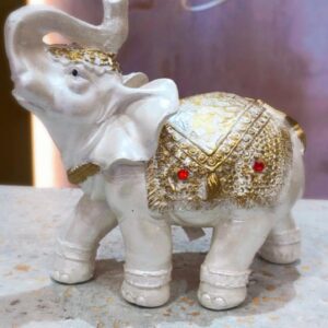 Elefante Decorativo Indiano De Resina Sorte Sabedoria