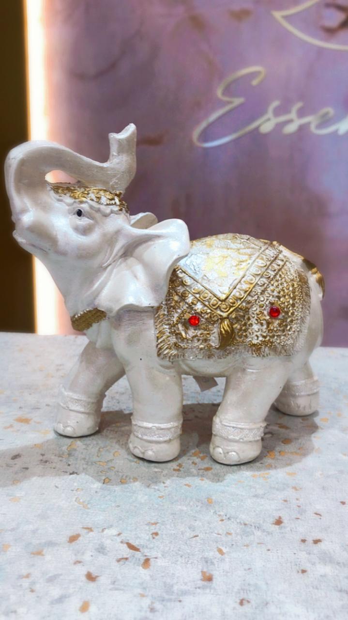 Elefante Decorativo Indiano De Resina Sorte Sabedoria